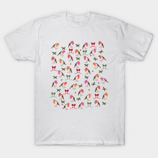 Christmas Robin pattern T-Shirt